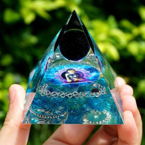 Accessories | #104-Handmade Buddha & Blue Quartz Crystal Sphere ‘ SELF-DISCIPLINE’ ORGONITE Pyramid Accessories Accessories