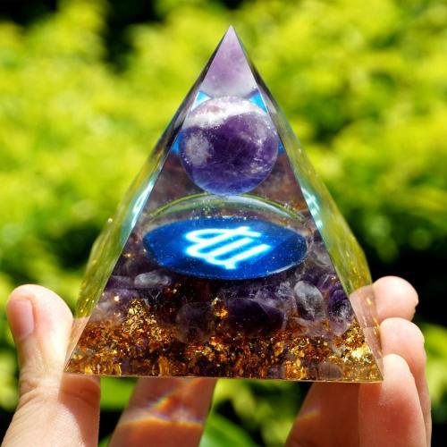 Accessories | #119 – Handmade Amethyst ‘BRING SPIRITUAL WISDOM’ VIRGO Zodiac ORGONITE Pyramid Accessories Accessories