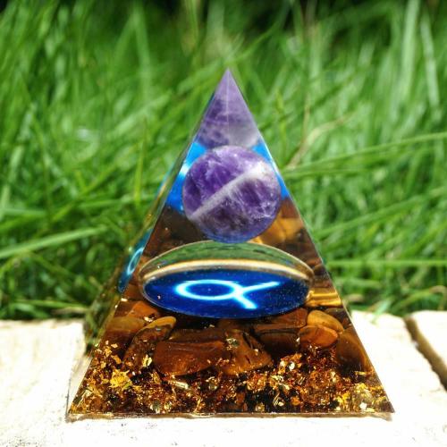 Accessories | #121 – Handmade Amethyst & Tiger Eye ‘DISPEL YOUR FEARS’ TAURUS Zodiac ORGONITE Pyramid Accessories Accessories