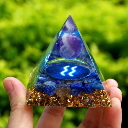 Accessories | #149 – Handmade Amethyst & Lapis Lazuli ‘DEEP INNER-KNOWLDEGE’ AQUARIUS Zodiac ORGONITE Pyramid Accessories Accessories