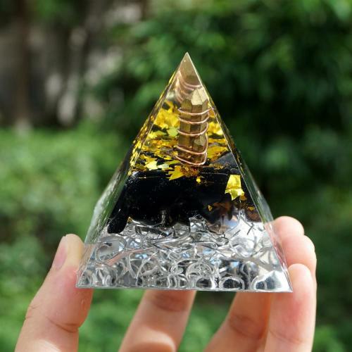 Accessories | #212 – Obsidian & Chalcopyrite ‘INNOVATION’ ORGONITE Pyramid Accessories Accessories