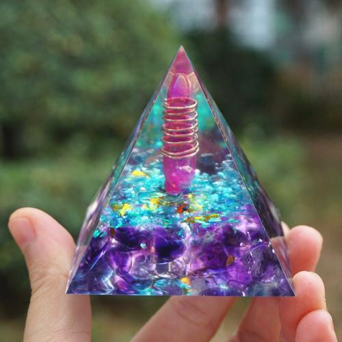 Accessories | #22-Handmade Blue Quartz & Aura Quartz Point ‘ COMMUNICATION’ ORGONITE Pyramid Accessories Accessories