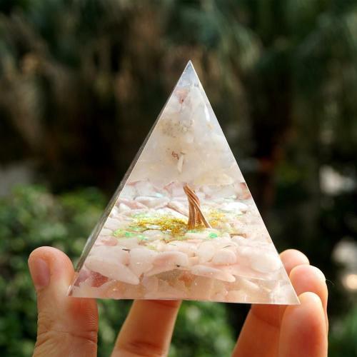 Accessories | #235 – Handmade Chalcedony & Pink Opal TREE of LIFE ‘SELF-PERCEPTION’ ORGONITE Pyramid Accessories Accessories