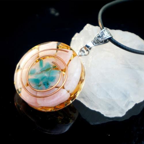 Accessories | #67-Handmade Aquamarine & Pink Opal ‘SELF-HEALING’ ORGONITE Pendant Accessories Accessories