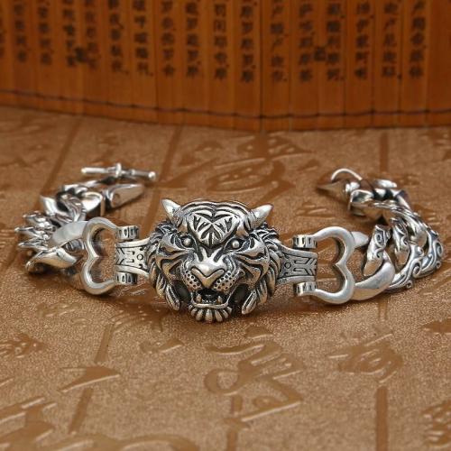 Bracelets | Ethnic Thai Silver Men’s ‘Royal Bengal’ Tiger Bracelet Bracelets Bracelets