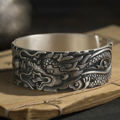 Bracelets | Ethnic Thai Silver Sentient ‘Cloud Breather’ Dragon Bangle Bracelets Bracelets