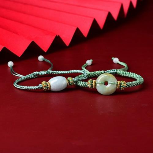 Bracelets | Lucky Natural Jadeite Rope Bracelet Bracelets Bracelets