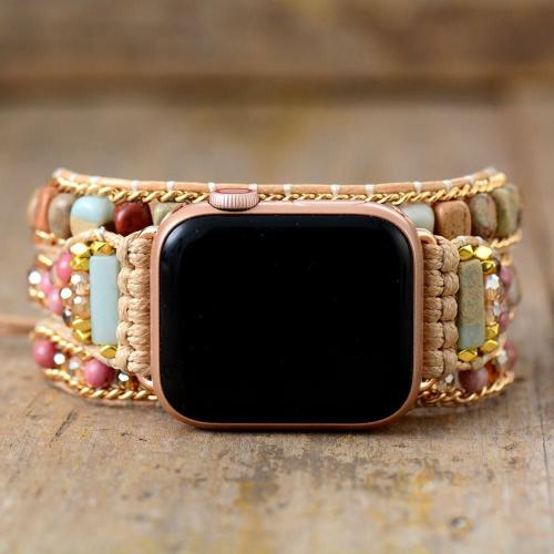 Bracelets | Natural Mixed Jasper’s & Rhodonite 3 Layer Apple Watch Band Bracelets Bracelets