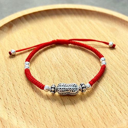 Bracelets | Red Rope & Silver ‘Wealth Peanut’ Bracelet Bracelets Bracelets