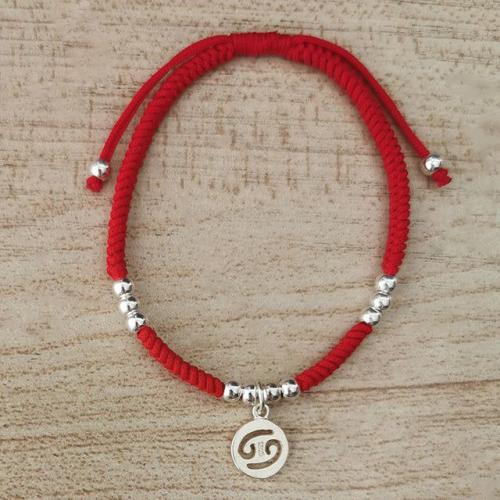 Bracelets | Red Rope & Silver Zodiac 12 Constellations Bracelet Bracelets Bracelets