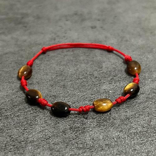 Bracelets | Red Rope & Tiger Eye Stone ‘PERSEVERANCE’ Bracelet Bracelets Bracelets