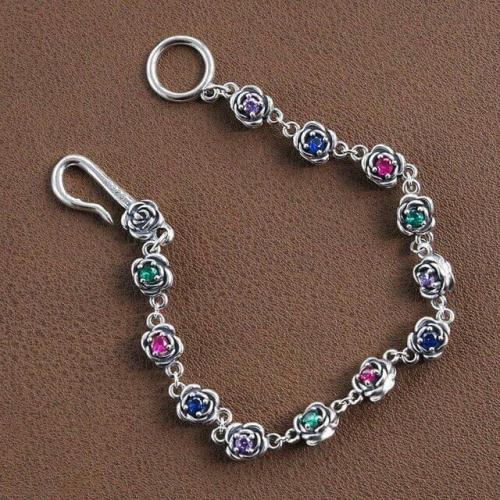 Bracelets | Thai Silver & Zirconia Flower Bracelet Bracelets Bracelets