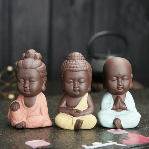 Buddha Lovers | Hand Painted Buddha Tea Pet Miniature Buddha Lovers Buddha Lovers