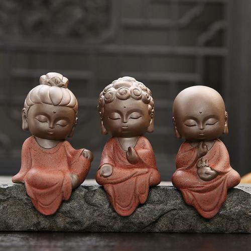 Buddha Lovers | Quality Handmade Monk Tea Pet Figurine-Glazed & Matte Buddha Lovers Buddha Lovers