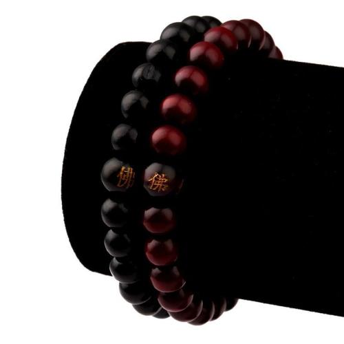 Buddha Lovers | Set of 2 Sandalwood Buddha Symbol Bracelets Buddha Lovers Buddha Lovers