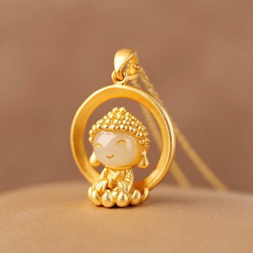 Buddha Lovers | THAI SILVER Adorable Child Buddha Statue Necklace Buddha Lovers Buddha Lovers