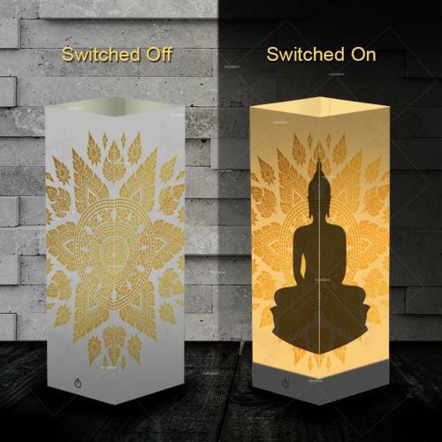 Buddha Lovers | Warm Glow BUDDHA STATUE SHADOW LIGHT Paper Lamp Accessories Accessories