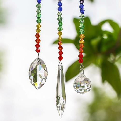 Chakra | 3/pc set of 7 Chakra Sparkling Crystal Sun Catchers Accessories Accessories