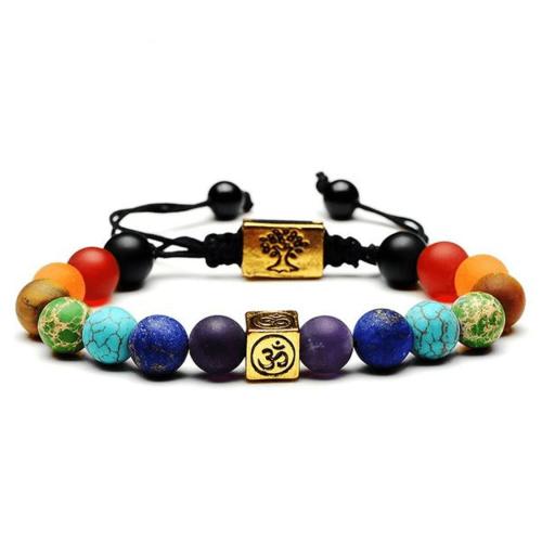 Chakra | Colorful 7 Chakra Om & Tree of Life Charm Bracelet Chakra Chakra