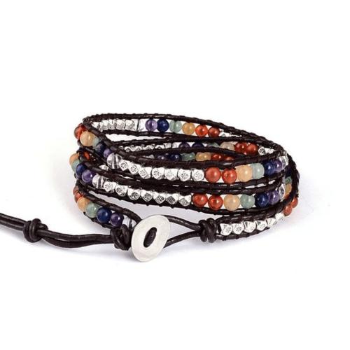 Chakra | Multi-layer 7 Chakra Stone Wrap Bracelet-2 Sizes Chakra Chakra