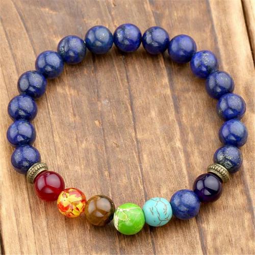 Chakra | Natural Lapis Lazuli Stone 7 Chakra Healing Bracelet Chakra Chakra