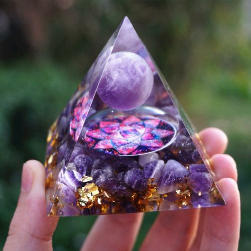 Home Decor | #9-Handmade Amethyst Crystal Sphere ‘PURIFYING’ ORGONITE Pyramid Accessories Accessories