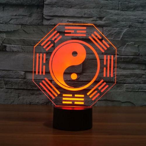 Home Decor | Yin & Yang Tai Chi Color Changing Illusion Lamp Home Decor Home Decor