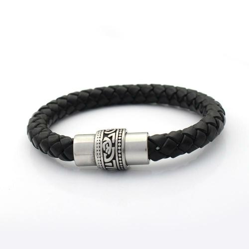 Leather Jewelry Collection | Men’s Genuine Leather Braided Tribal Design Leather Bracelet For Men Leather Jewelry Collection