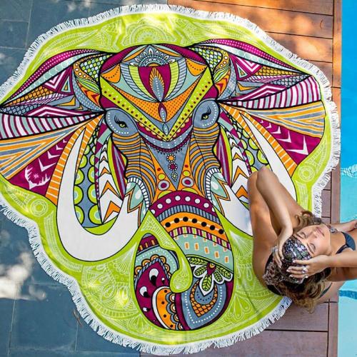 Mandala Tapestry/Blankets | NEW IN! Colorful Elephant Mandala Style Beach Tapestry Mandala Tapestry/Blankets Mandala Tapestry/Blankets