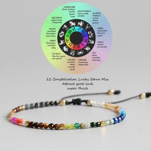 Minimalist Collection | 12 Constellation Stone Lucky Mix Bracelet Chakra Chakra