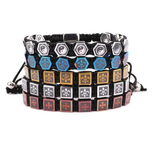 Natural Stone Collection | Beaded Hematite Rope Bracelet For Men Natural Stone Collection