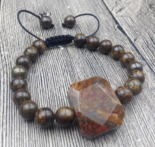 Natural Stone Collection | Bronzite Stone ‘ RESTORE HARMONY’ Healing Bracelet For Men Natural Stone Collection