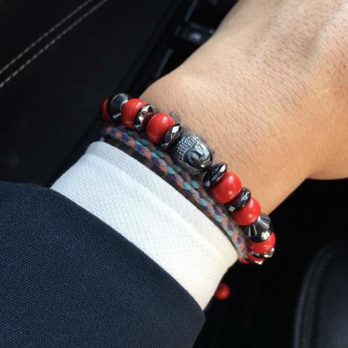 Natural Stone Collection | Cinnabar Stone & Buddha POWER Bracelet For Men Natural Stone Collection