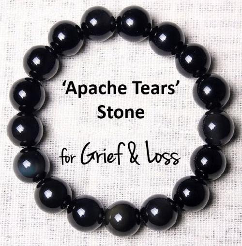 Natural Stone Collection | Natural Apache Tears Stone ‘GRIEF & LOSS’ Bracelet For Men Natural Stone Collection