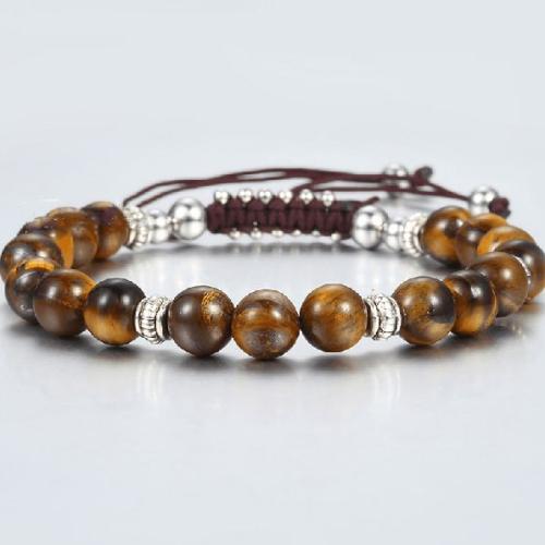 Natural Stone Collection | Natural Tiger Eye Stone PROTECTION bracelet For Men Natural Stone Collection