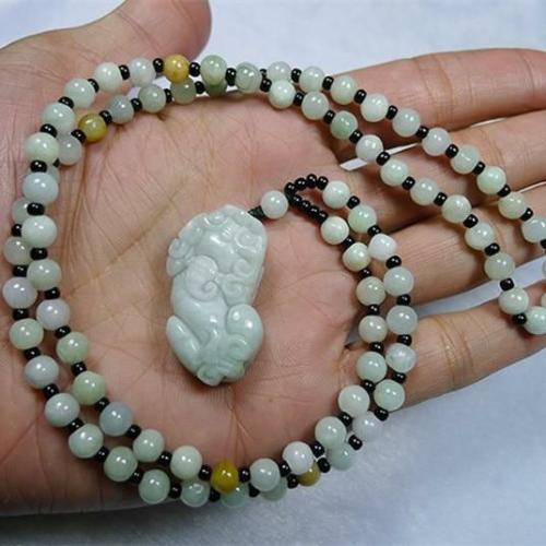 Necklaces | Burmese Jadeite PIXIU ABUNDANCE Necklace Pendant For Men Necklaces