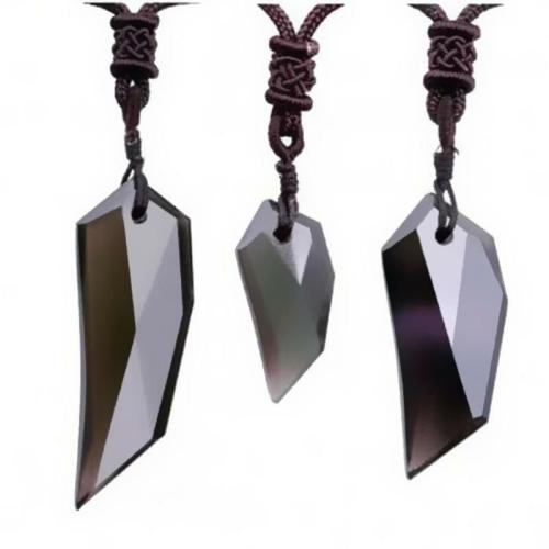 Necklaces | Natural Ice Obsidian Wolf Tooth Amulet Necklace For Men & Women For Men Necklaces