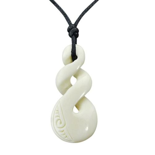 Necklaces | New Zealand Maori Tribal Style Hand Carved Bone ‘PIKORUA’ ( Twists) ETERNITY Necklace-9 styles For Men Necklaces