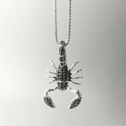 Necklaces | Silver & Zirconia Men’s Scorpion Pendant Necklace For Men Necklaces