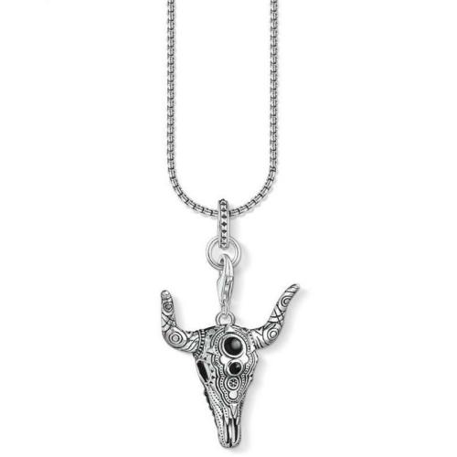 Necklaces | Silver & Zirconia Native American Buffalo Skull Pendant Necklace For Men Necklaces