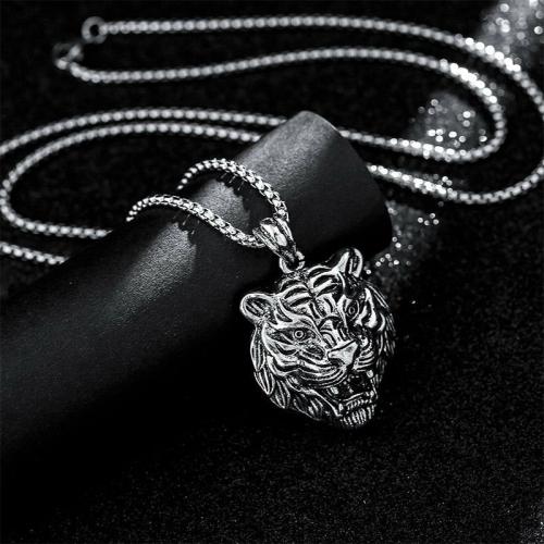 Necklaces | Year of the Tiger Stainless Steel ‘POWER’ Necklace For Men Necklaces