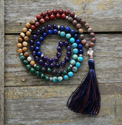 Pendant Necklaces | Beautiful 7 Chakra Natural Stone Mala Pendant Necklace Chakra Chakra