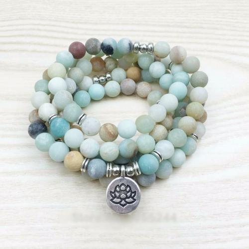 Pendant Necklaces | Beautiful Matte Amazonite 108 Bead HEALING Mala Bracelet/Necklace Pendant Necklaces Pendant Necklaces