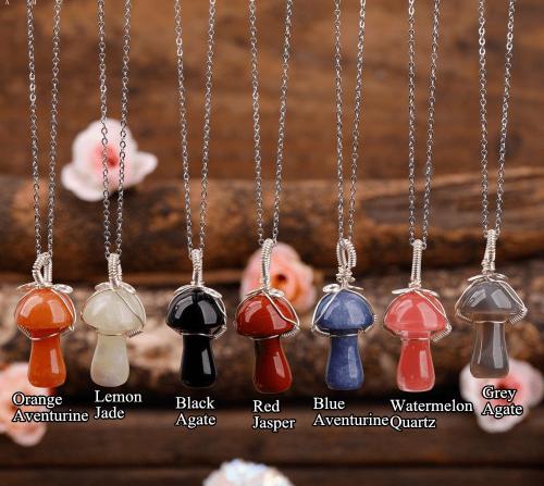 Pendant Necklaces | Natural Stone Toad Stool Mushroom Necklace Shop Pendant Necklaces