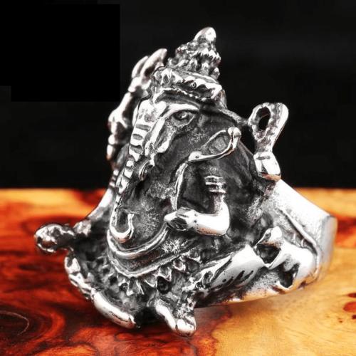 Rings | Lord Ganesha Stainless Steel Ring For Men Hindu Products