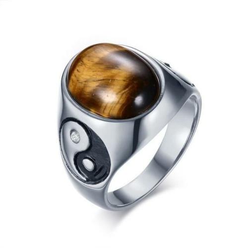 Rings | Men’s Ying & Yang Tiger Eye PROTECTION Ring For Men Rings