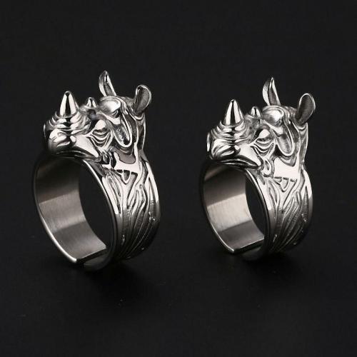 Rings | Titanium Steel Rhinoceros Ring for Self-Defense For Men Rings