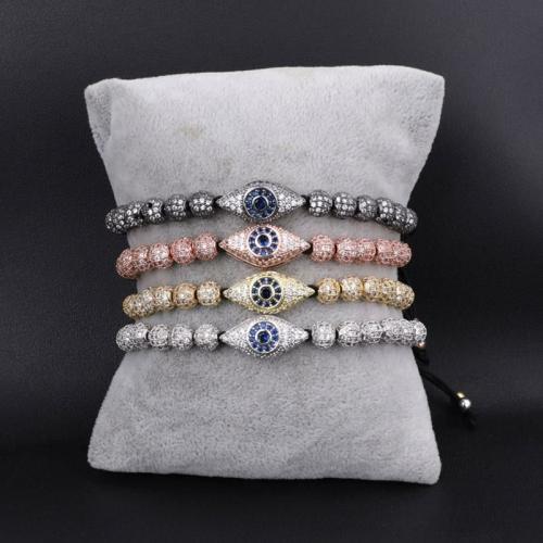 Stone & Steel Collection | Stainless Steel & Luxury Pave Cubic Zirconia EVIL EYE PROTECTION Unisex Charm Bracelet- 4 colors For Men Luxury Collection