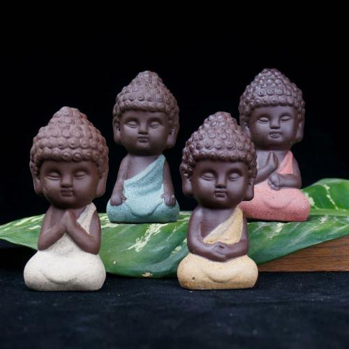 Tea Pet Passion | 4pc/Set Cute Ceramic Mini Buddha Tea Pets-GRAB A BARGAIN! Buddha Lovers Buddha Lovers