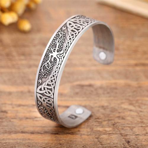 Viking Collection | Engraved Viking & Celtic TREE of LIFE MAGNETIC HEALTH Bracelet-SHIPS from USA For Men Viking Collection